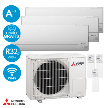 Mitsubishi MXZ-3F68VF + MSZ-AY42VGK + MSZ-AY25VGK + MSZ-AY25VGK Aire Acondicionado Multisplit 3x1