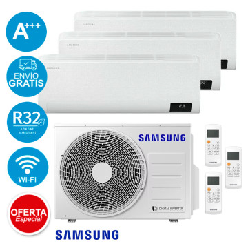 Samsung AJ052TXJ3KG/EU + AR12TXFCAWKNEU+ AR09TXFCAWKNEU + AR09TXFCAWKNEU Aire Acondicionado Multisplit 3x1